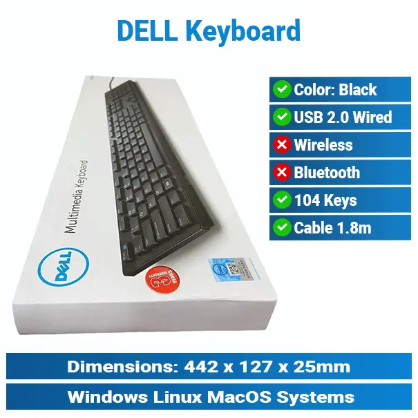 DELL KB216 Wired Keyboard | Office Keyboard
