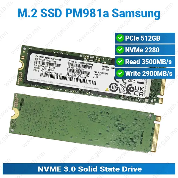 [11-061102] Apacer AS2280P4XC 512GB M.2 PCIe 3.0 2280 | M.2 SSD Disk