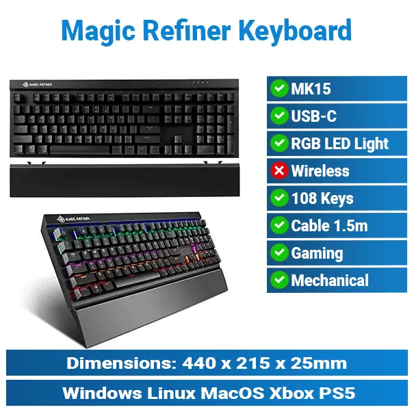Magic-Refiner MK15 Wired Keyboard | Gaming Keyboard