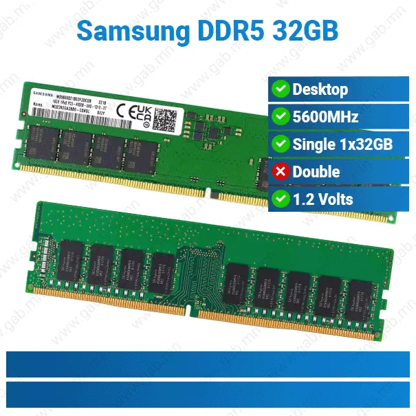 Samsung DDR5 32GB 6000MHz | Desktop D5 RAM
