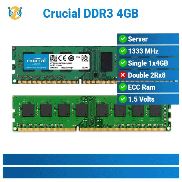 [#15'0002] DDR3 4GB 1333MHz | ECC RAM