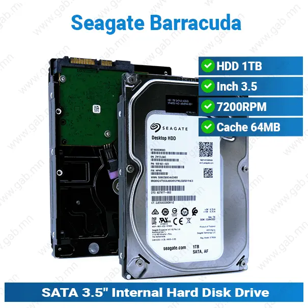 Seagate BarraCuda 1TB 3.5 7.2K | SATA HDD Disk
