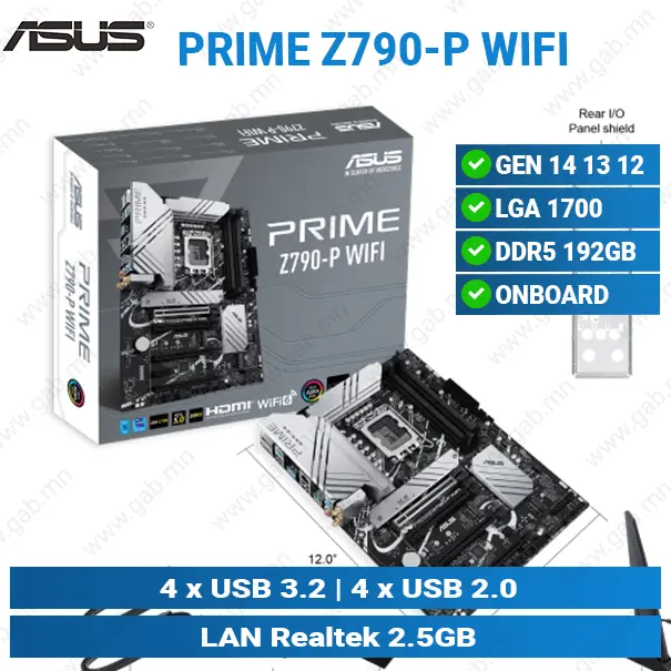 ASUS Prime Z790-P WIFI D5 LGA1700 | Desktop Motherboard