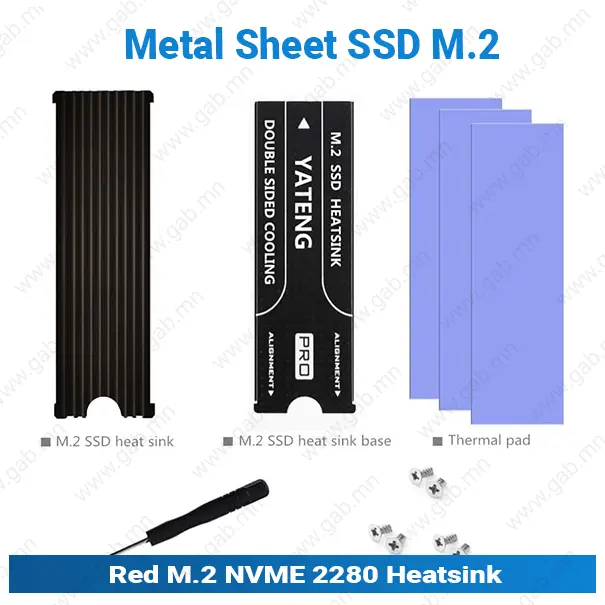 Metal Sheet Black M.2 NVMe 2280 | M.2 2280 Heatsink