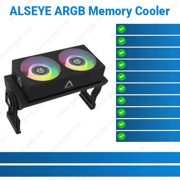 ALSEYE ARGB Memory Cooler Black | RAM Heatsink