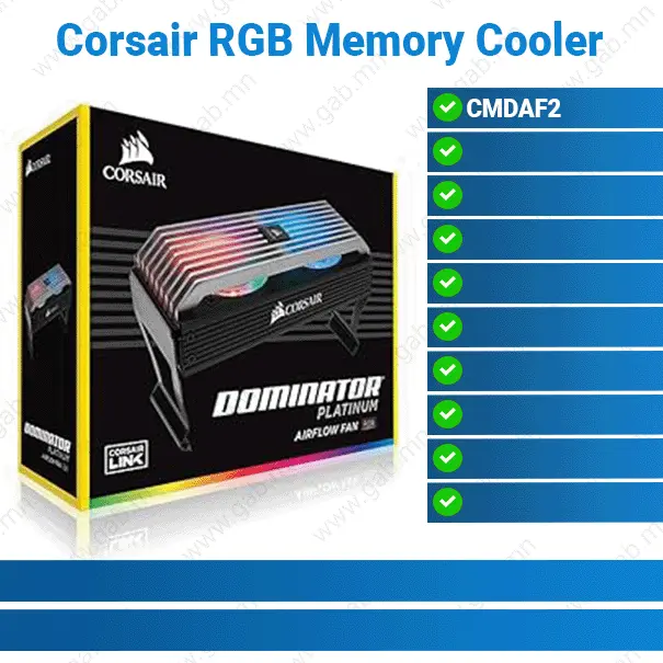 CORSAIR CMDAF2 RGB Memory Cooler | RAM Heatsink