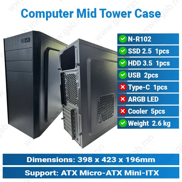 Thermaltake F4 Black | Mid-Tower Case