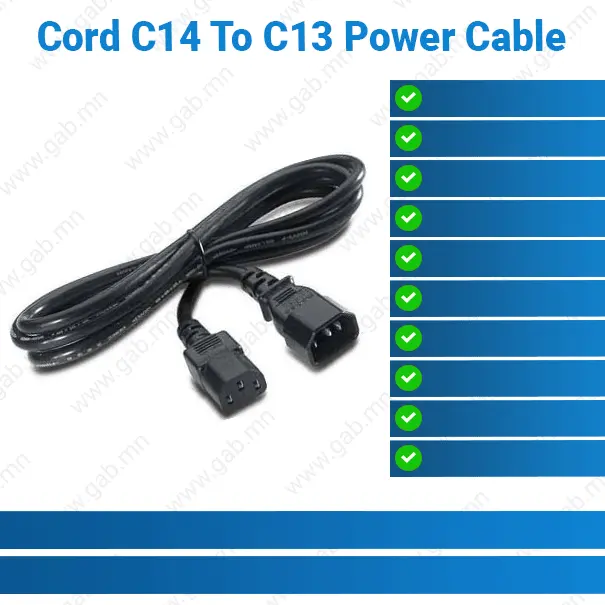 Cord C14 to C13 Power Cable | Power Cable
