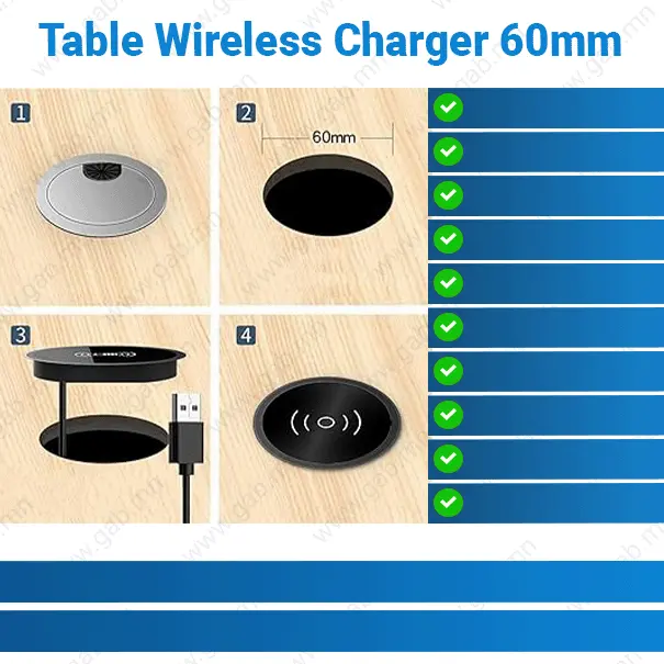 Table Wireless Charger 60mm Diameter | Wireless Charger