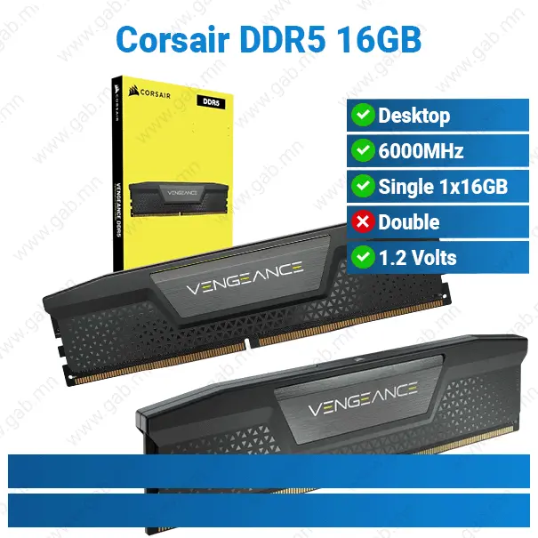 [11-053203] Corsair Vengeance DDR5 16GB 6000MHz | Desktop D5 RAM