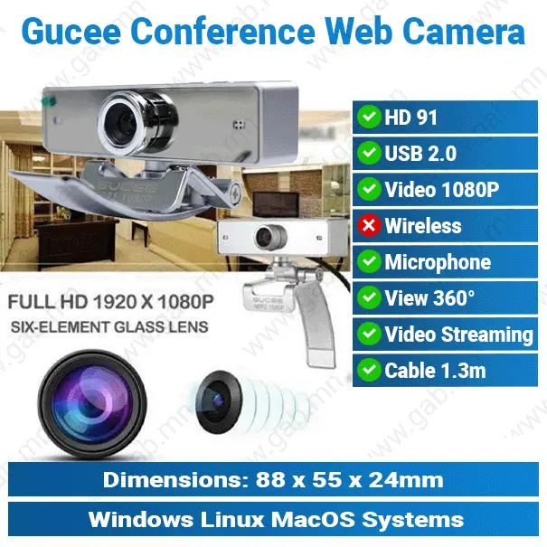 GUCEE HD91 1080p Conference USB Web Camera | Web Camera