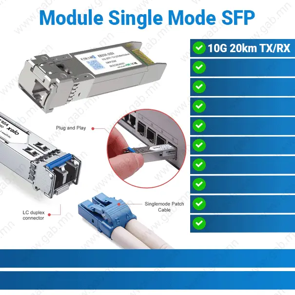 Single Module SFP+ 10G TX1330nm RX1270nm 10km | SFP Module